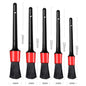 Automotive car cleaning brush kit with interior detailing brushes, wheel rim cleaning brushes, and plastic detail tools.