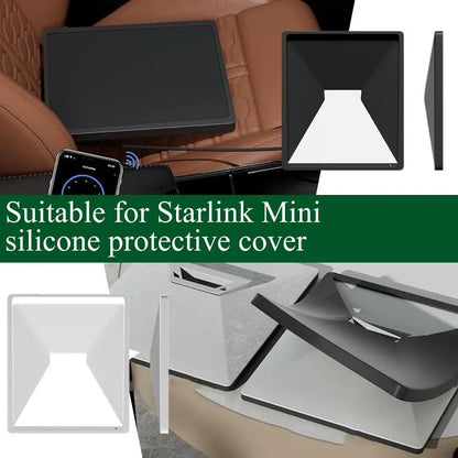 Silicone protective case for Starlink Mini V4, waterproof and anti-drop, with full coverage for outdoor portability by BACKUPMYFILESNOW.COM®