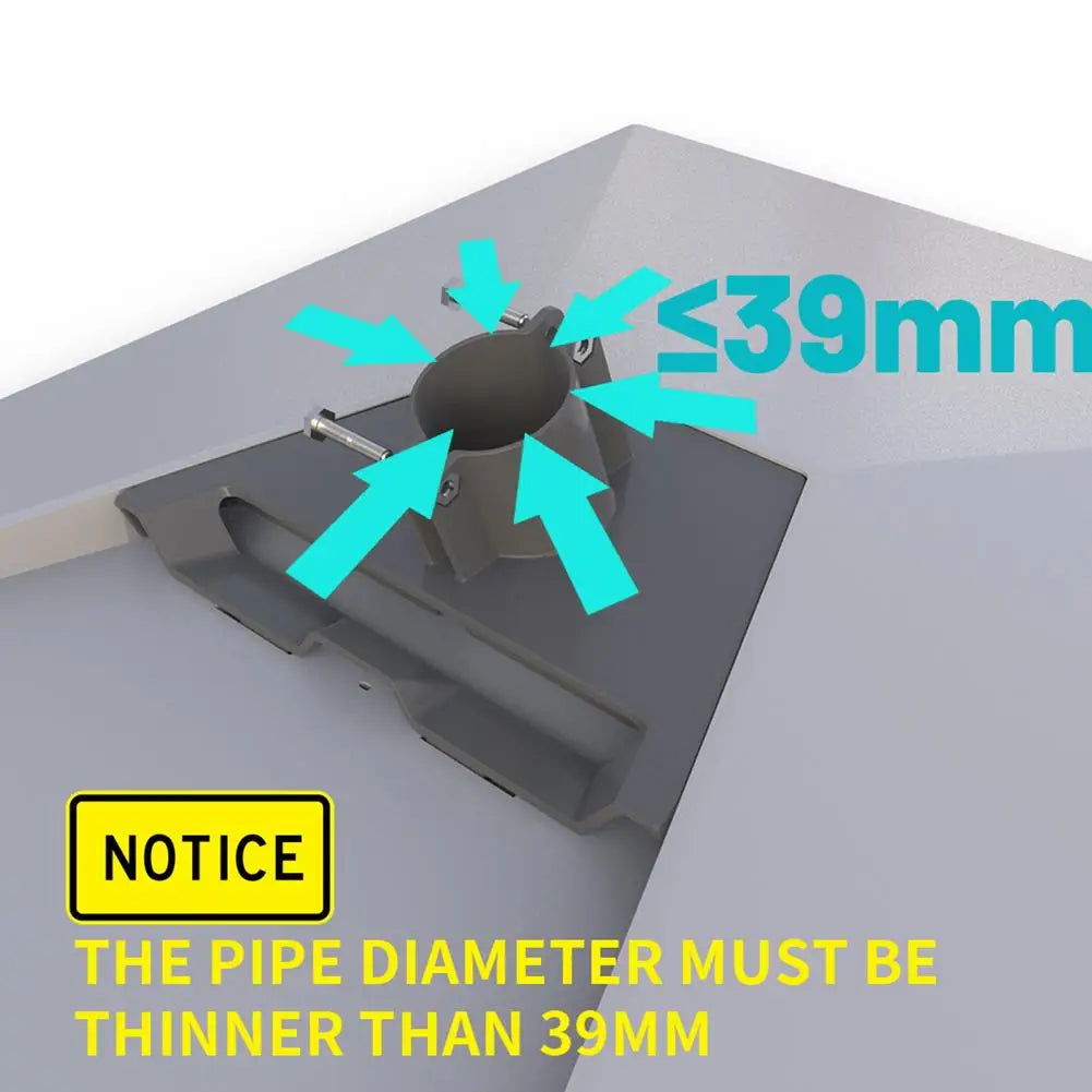 Starlink Gen 3 pipe adapter bracket for pole mount, round ABS tube and roof mount bracket, compatible with Starlink V3 accessories