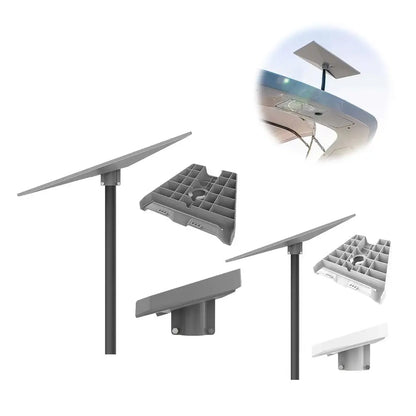 Starlink Gen 3 pipe adapter with round tube ABS bracket for pole mount and roof mount installation, compatible with Starlink V3.
