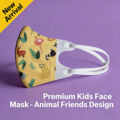 Set of 50-100 KN95 kid face masks with cartoon designs, 3-layer FPP2 protective masks for children ages 3 to 12.