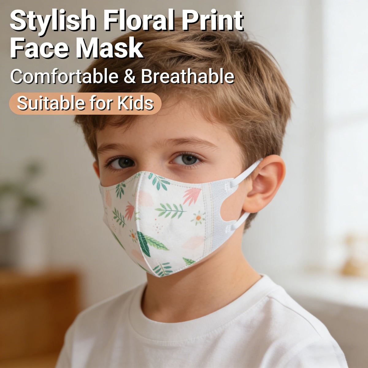Set of 50-100 kids KN95 face masks with cartoon designs, FPP2 protective 3-layer masks for boys and girls aged 3-12.