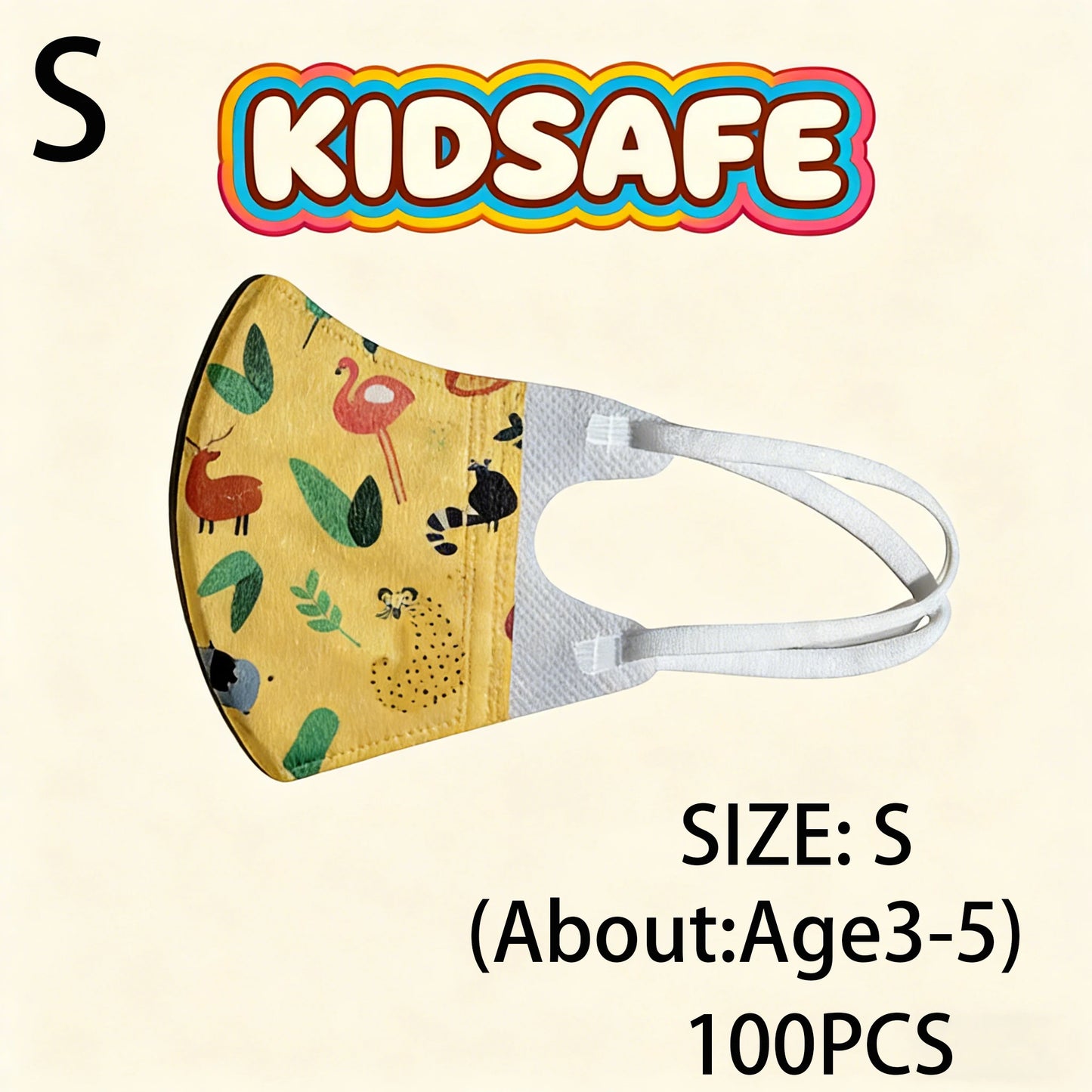 Children's KN95 face masks by BackupMyFilesNow.com, 50-100 pack, cartoon design, protective 3-layer FFP2 masks for boys and girls.