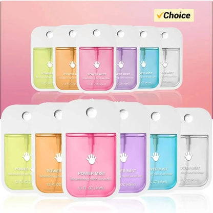 BackupMyFilesNow.com 7-flavor Power Mist Hand Sanitizer spray, portable hydrating hand sanitizer for adults.
