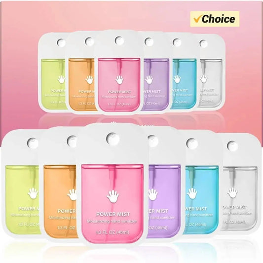 BackupMyFilesNow.com 7-flavor Power Mist Hand Sanitizer spray, portable hydrating hand sanitizer for adults.
