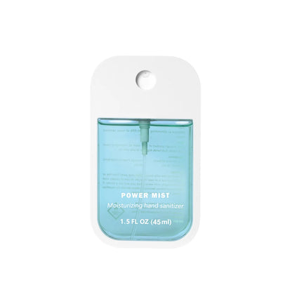 Portable 7-flavor Power Mist Hand Sanitizer spray by BackupMyFilesNow.com, hydrating hand sanitizer for adults in compact bottle.