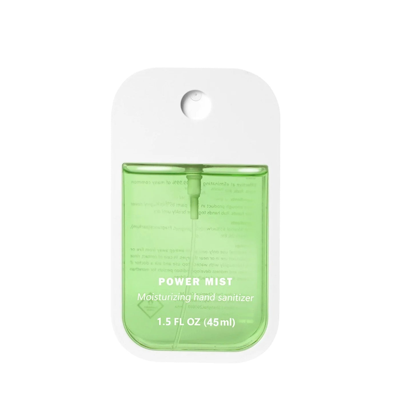 Portable 7-flavor Power Mist Hand Sanitizer spray by BackupMyFilesNow.com, hydrating and easy to use for adults.