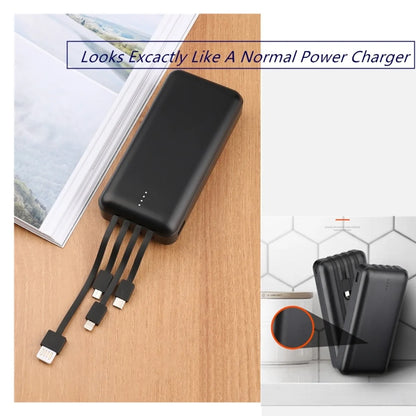 Power bank-shaped storage box from BackupMyFilesNow.com with compartments for watches, jewelry, cash, and small valuables.
