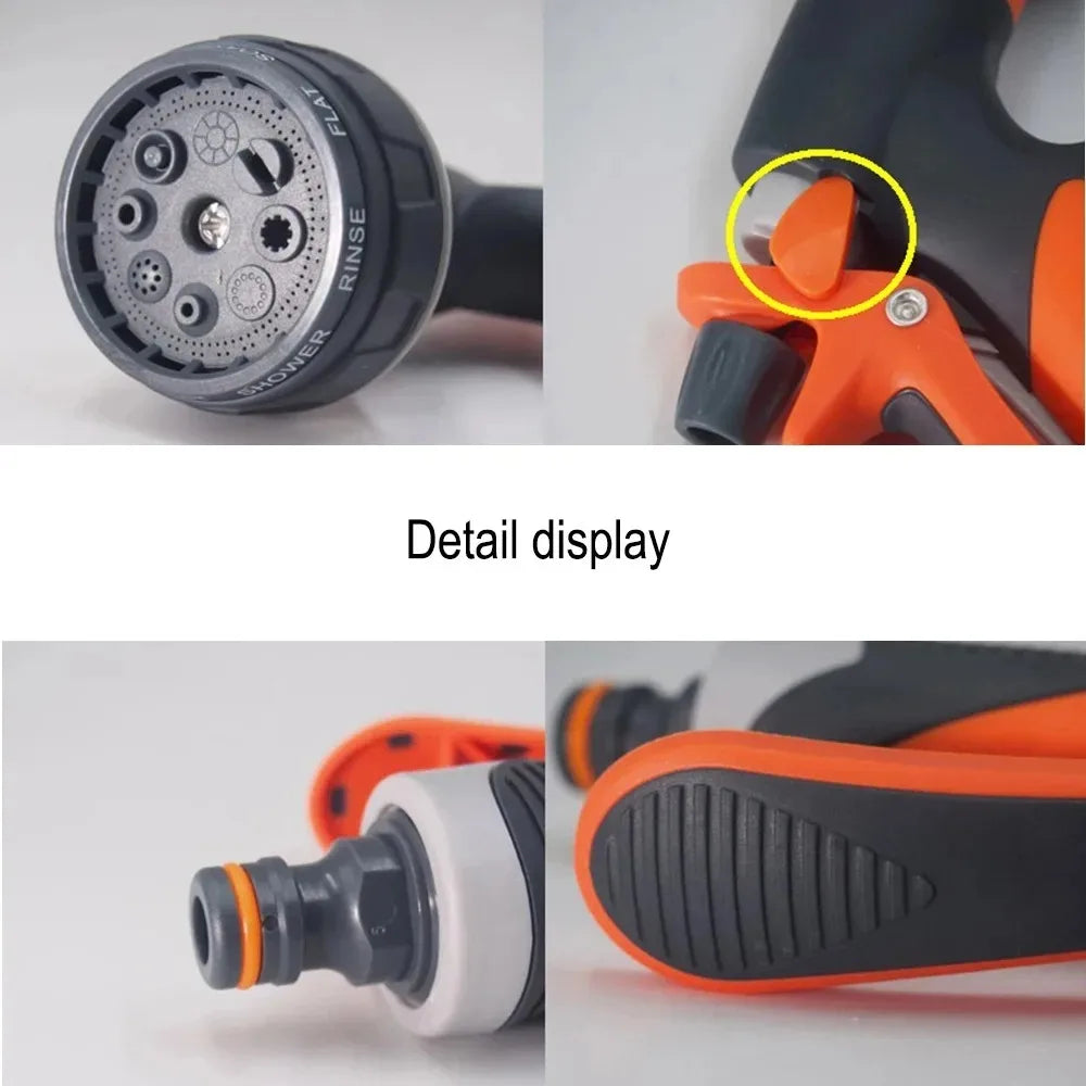BackupMyFilesNow.com watering water gun with sprinkler head, used for garden watering, vegetable irrigation, and household watering.