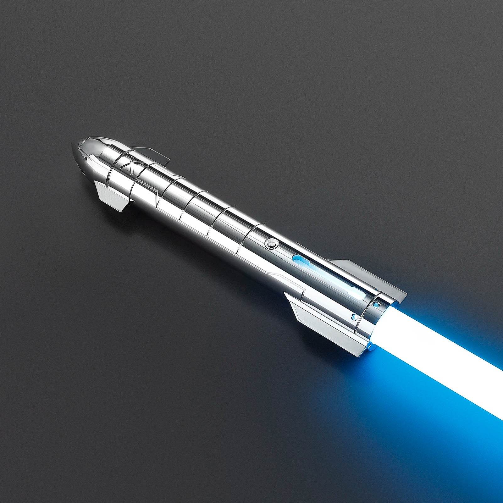DAMIENSABER professional LED combat lightsaber with smooth swing, sound activation, RGB light-up toy, black base, and detailed design