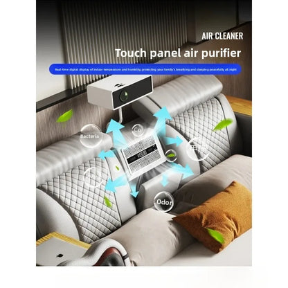 Tech Smart Bed with genuine leather, massage, built-in speakers, projector, and air purifier for modern comfort and convenience.