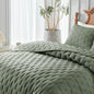 Gray quilt bedding set with pillowcases, lightweight soft bedspread, quilted blanket, all-season bed cover for king size bed