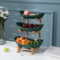 Beige multi-layer fruit rack from BACKUPMYFILESNOW.COM® with two tiers for organizing fresh fruit.