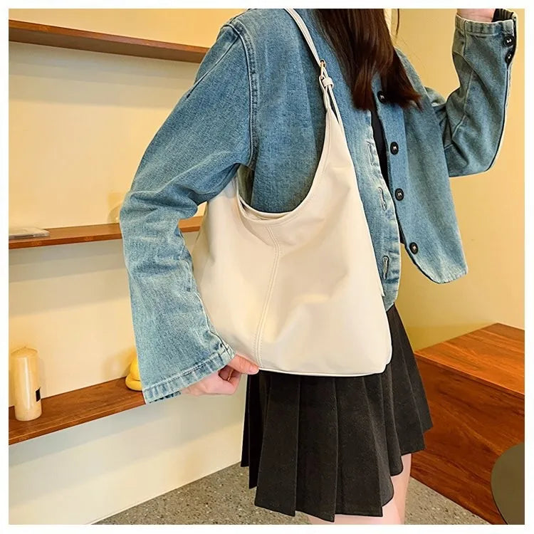 Beige HOMEFISH tote bag with shoulder straps, large retro design, simple style, ideal for women, made by BackupMyFilesNow.com
