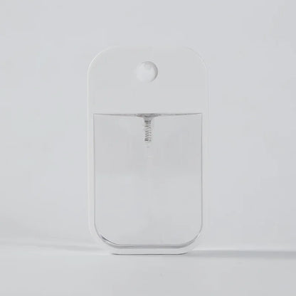 Portable 45ml square perfume spray bottle by BackupMyFilesNow.com, refillable silicone design for travel and hand sanitizer use.