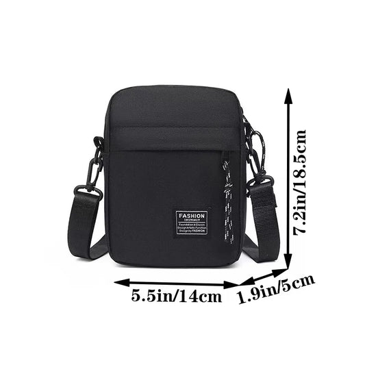 Men's nylon shoulder or cross-body bag for daily school use, featuring a durable design and adjustable strap by BackupMyFilesNow.com