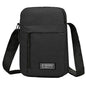 Black men's nylon bag by BackupMyFilesNow.com, versatile single shoulder or cross-body style for daily school use.