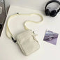 Black men's nylon bag with single shoulder or cross-body strap, ideal for daily school use, by BackupMyFilesNow.com