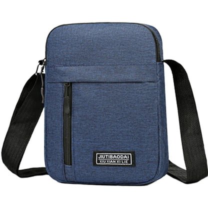 Black men's nylon bag by BackupMyFilesNow, versatile single shoulder or cross-body design for daily school use.