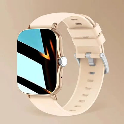 Smart Watch with 2.01-inch HD display, sport modes, message preview, weather forecast, and DIY dial for men and women.