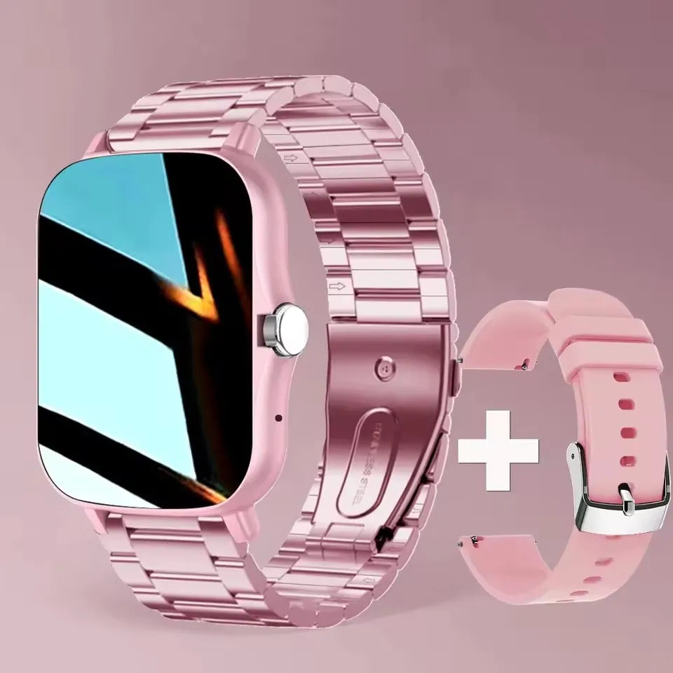 Smart Watch with 2.01-inch HD display, call and message features, sport modes, weather forecast, for men and women.