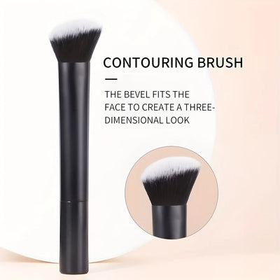 Angled BackupMyFilesNow.com makeup blush and contour brush for cheeks, forehead, chin, nose, ideal for blending and shaping.