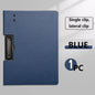Black A4 file folder with cover, documents organizer, and clipboard for business, school, and office use.