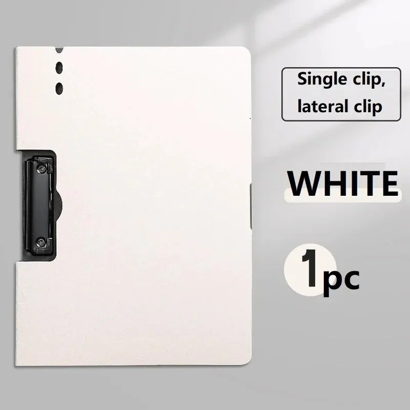 Black A4 file folder with cover, documents organizer and clipboard for business, school, and office stationery use.
