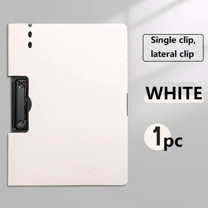 Black A4 file folder with cover, documents organizer and clipboard for business, school, and office stationery use.