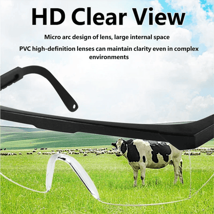 BACKUPMYFILESNOW® anti-splash safety goggles with protective lenses for lab work, industrial use, cycling, and dust protection.