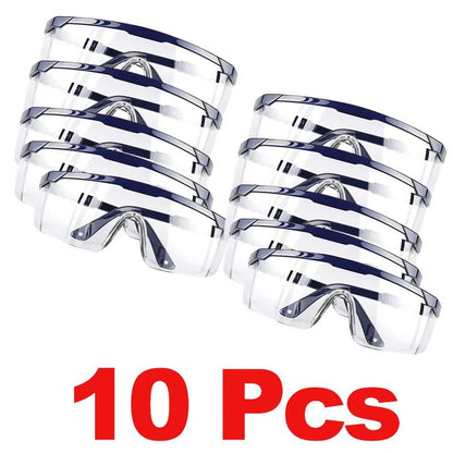 Black anti-splash safety goggles by BACKUPMYFILESNOW.COM® for lab work, industrial dust protection, cycling, and eye safety.