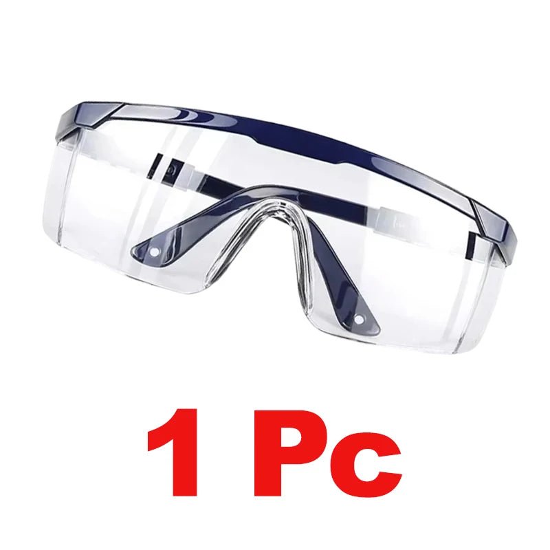 Black anti-splash protection goggles by BACKUPMYFILESNOW.COM® for work safety, lab use, industrial protection, and cycling eye safety.