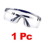Black anti-splash protection goggles by BACKUPMYFILESNOW.COM® for work safety, lab use, industrial protection, and cycling eye safety.