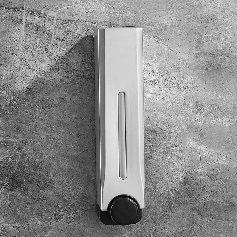 Black ZAOQI 500ML wall-mounted soap dispenser for shower gel and detergent, designed for bathroom accessories.