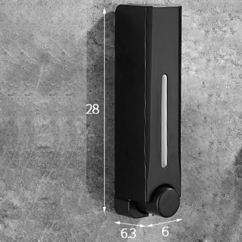 Black ZAOQI 500ml wall-mounted soap dispenser for shower gel and detergent, designed for bathroom accessories.