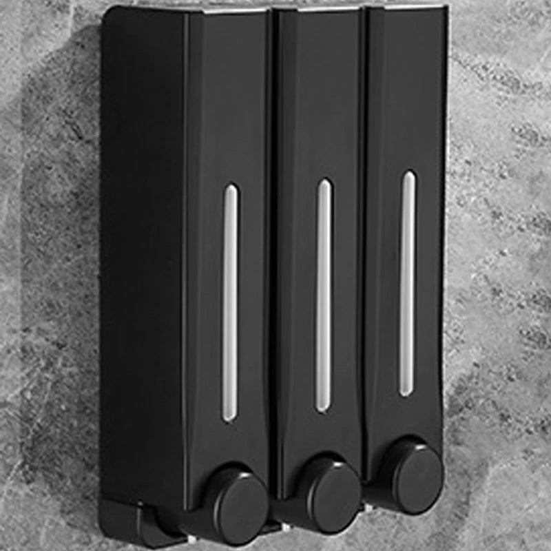 Black ZAOQI 500ML wall-mounted soap dispenser for shower gel or detergent, designed for bathroom accessories.