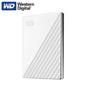 Western Digital WD My Passport portable external hard drive in black, available in 1TB, 2TB, 4TB, and 5TB with USB 3.0.