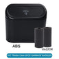 Black small car trash can with lid, leak-proof mini car accessory, designed for convenient interior waste disposal