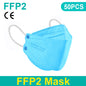 Black FFP2 KN95 masks with fish mouth design, protective face masks for respiratory protection, 200 pack.