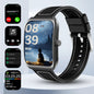 Black 2025 Smart Watch with 1.85-inch curved screen, Bluetooth 5.4, fitness tracking, sleep monitor, and remote camera for men.