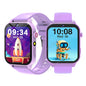Black 2025 smart children's watch with HD touch screen, camera, 18 games, sleep monitor, alarm clock, and calculator.