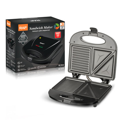 Black RAF Mini Multifunctional Breakfast Sandwich Maker from BackupMyFilesNow.com, compact appliance for quick breakfast sandwiches.