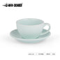 Black ceramic coffee cup with saucer, 280ml latte art mug for espresso, tea, and coffee from BackupMyFilesNow.com kitchen collection.