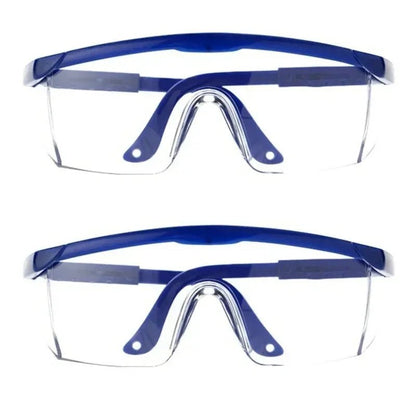 Pair of black anti-splash safety glasses with protective lenses, suitable for industrial, lab, or cycling use.