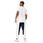 Black all-over print unisex track pants by BACKUPMYFILESNOW.COM® with comfortable fit and stylish design.
