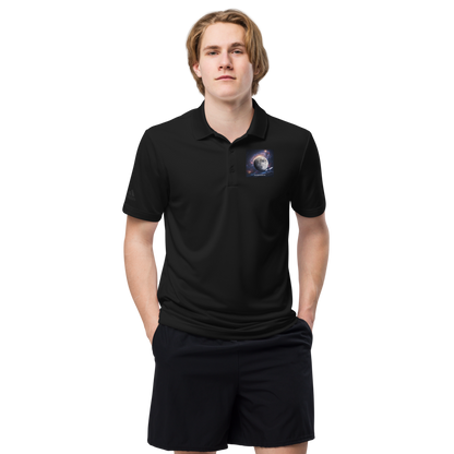 Unisex black Adidas Premium Polo Shirt in 2XL, featuring classic collar and logo, casual athletic style.