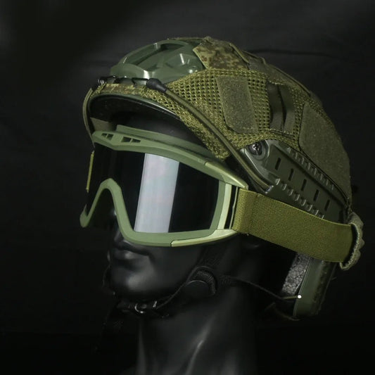 BackupMyFilesNow.com® 2026 Airsoft tactical goggles with three lenses, windproof, dustproof, and protective for shooting and motocross.