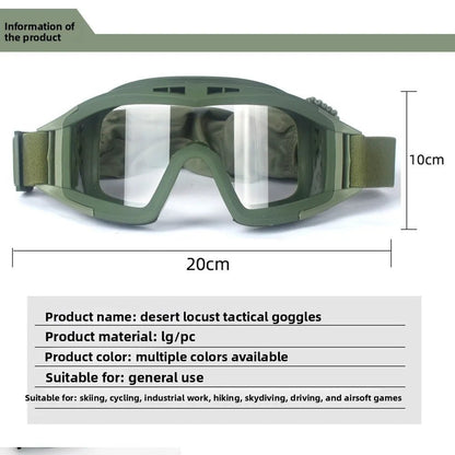 Black 2026 Airsoft Tactical Goggles with three lenses, windproof and dustproof design for shooting, motocross, and mountaineering safety.