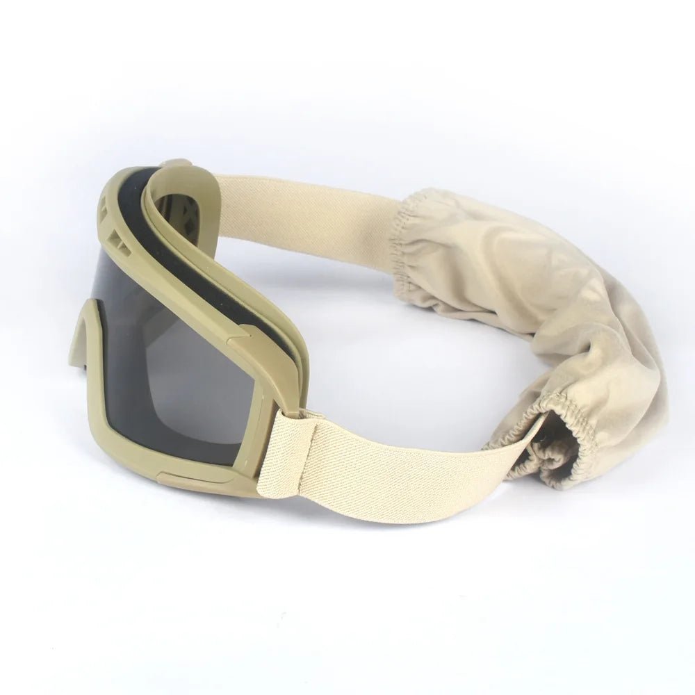 BackupMyFilesNow® 2026 Airsoft tactical goggles with three lenses, windproof, dustproof, suitable for shooting, motocross, and mountaineering.