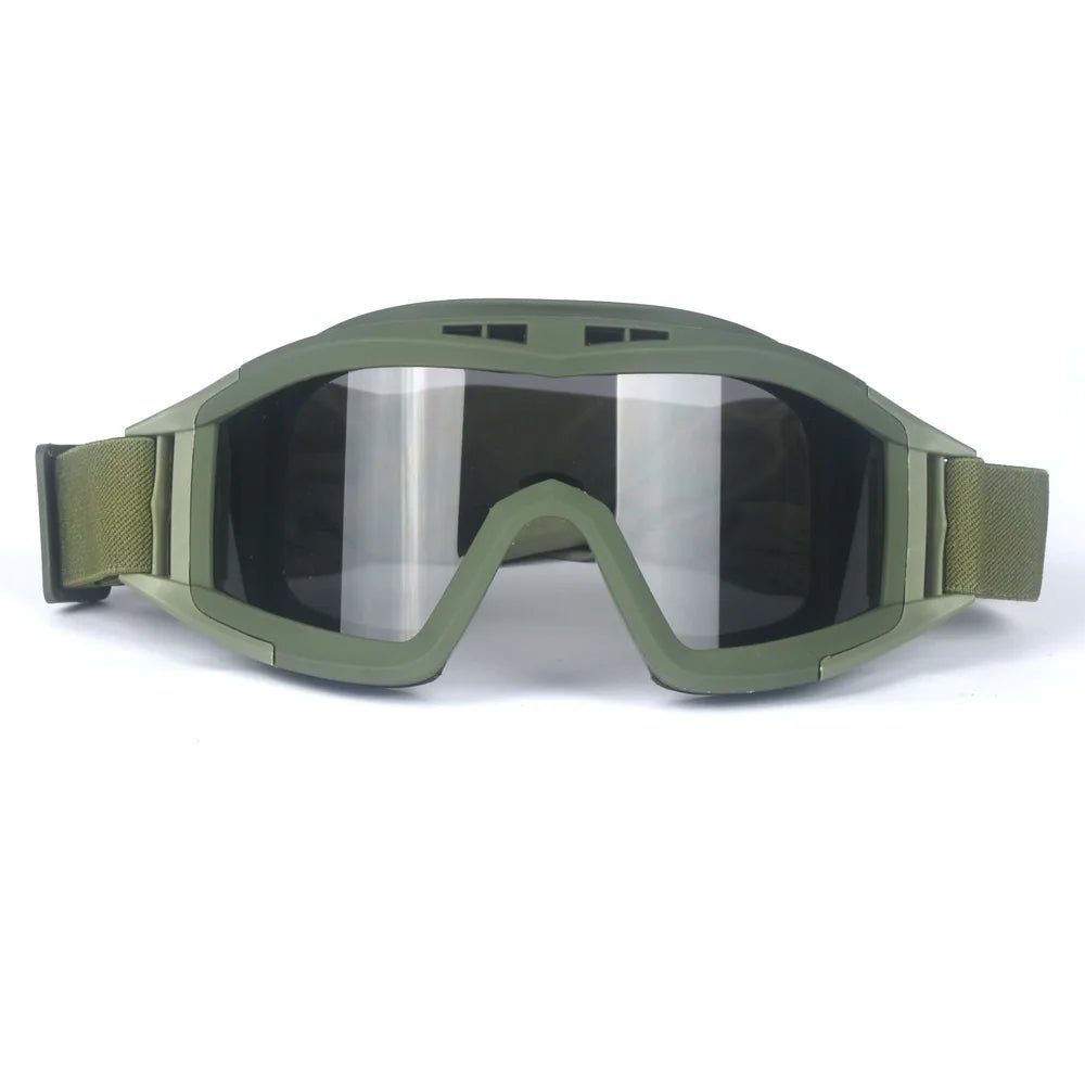 Backupmyfilesnow.com® 2026 Airsoft tactical goggles with three lenses, windproof, dustproof, for shooting, motocross, and mountaineering.